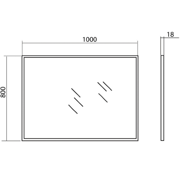 Дзеркало Aqua Rodos Акцент 100x80 см (АР000001211)