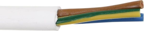 Шнур сетевой с вилкой Одескабель ПВС-ВП-2x1,5+1x1,5-250-10-16-5,0 7 м с заземлением 220В 16А белый