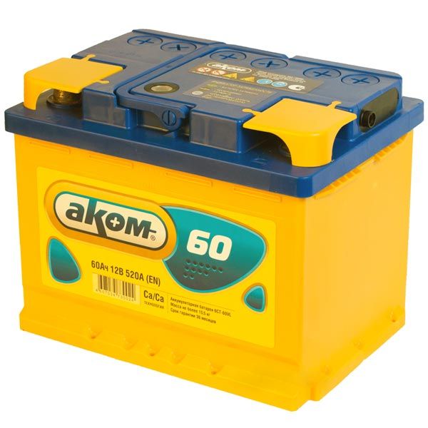 Аккумулятор стартерный Аком 60 Ач 520 А Снг