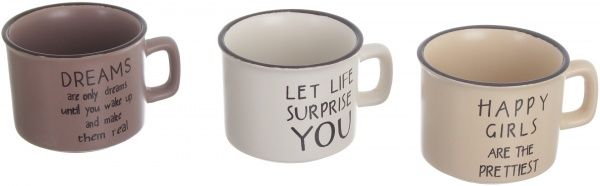 Набор чашек Mood 6 шт. 220 мл