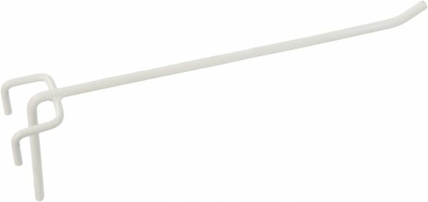 Крючок на сетку одинарный 200 мм 10 шт. белый