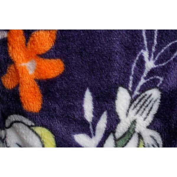 Халат домашний La Nuit Цветы р. S синий с принтом 