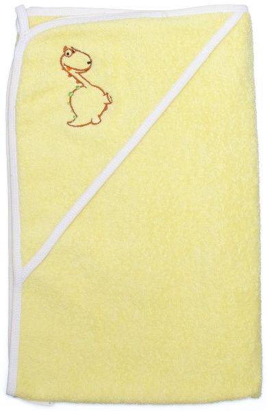 Полотенце Homeline уголок с вышивкой 90x90 см желтый