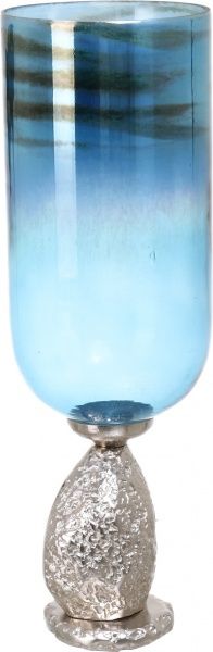 Ваза стеклянная синий 15х46 см PANACHE