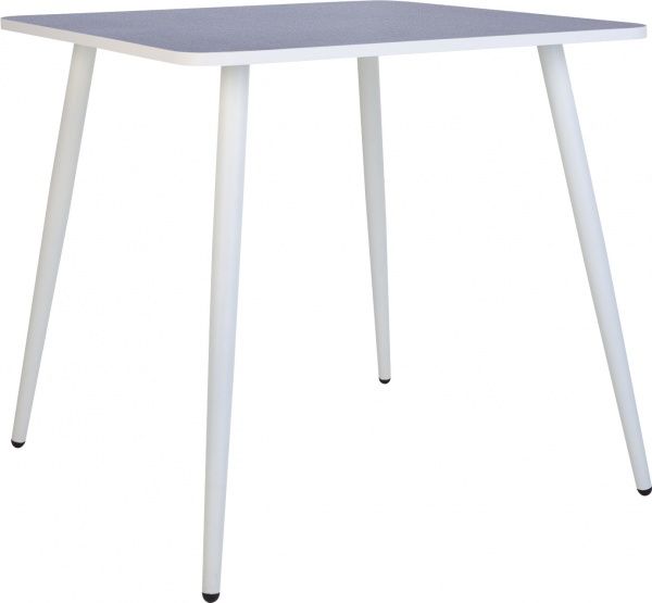 Стіл обідній Nowy Styl MODERN LITE WHITE (18) 800х800 сірий шифер/білий 
