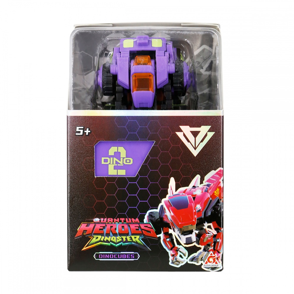 Игрушка-трансформер Alpha Group Динозавр Dinoster - Пурпурный Раптор-бот EU580840-2