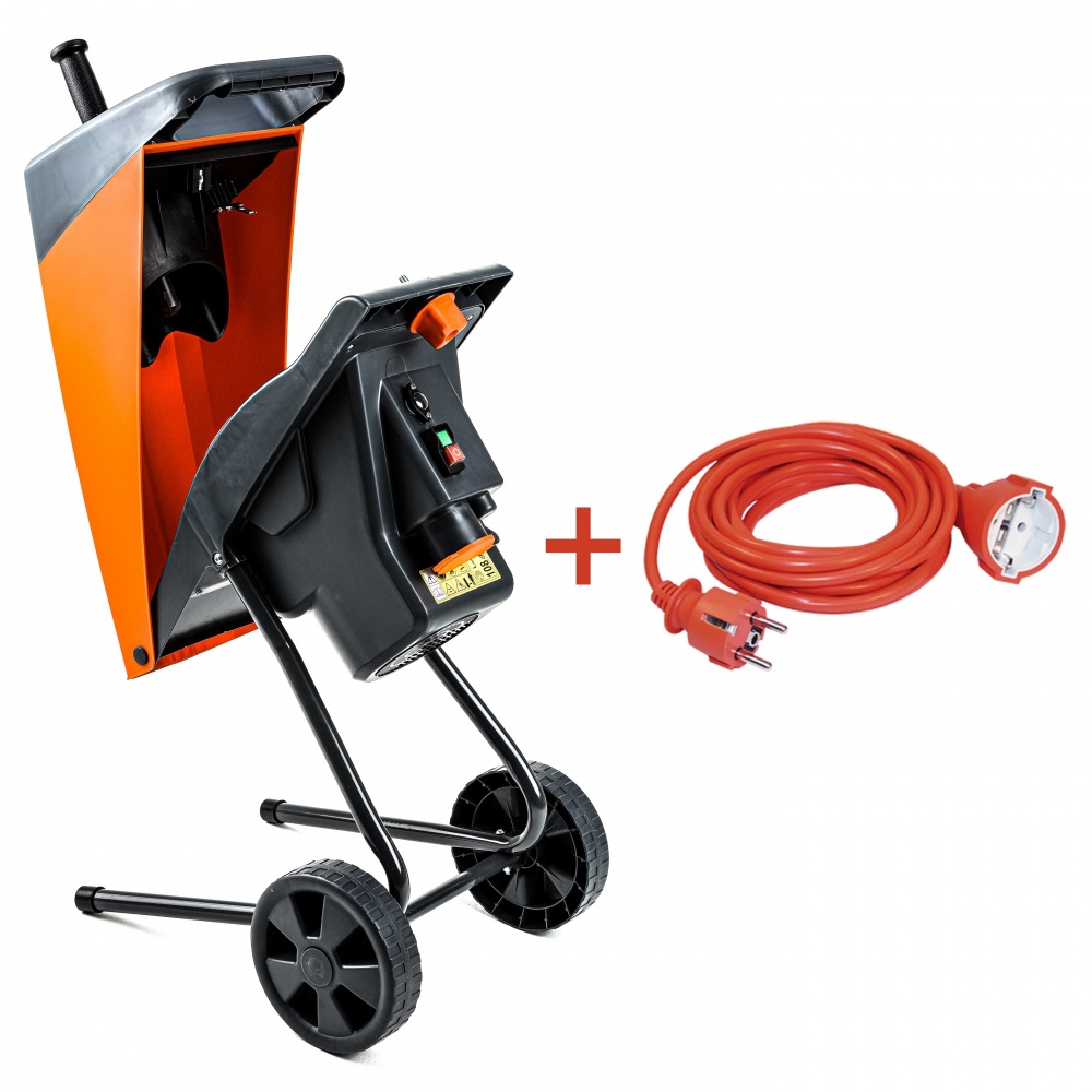 Измельчитель садовый GTM DS2500/40 KIT + удлинитель 10 м 3x1,5 электросеть