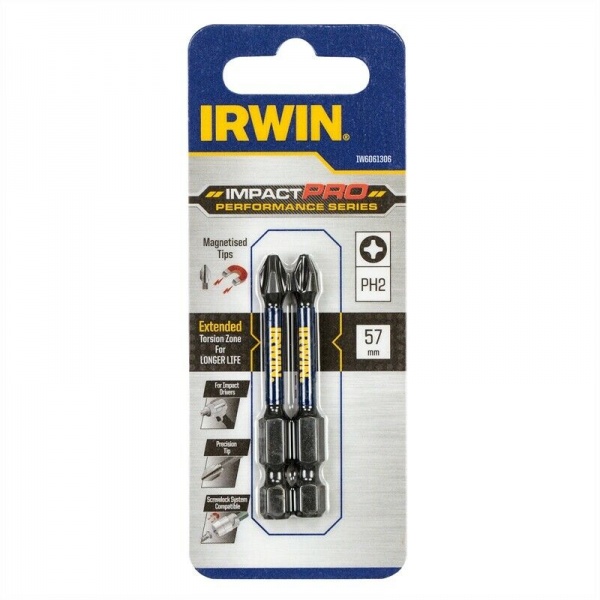 Біта Irwin PH2 Impact Pro Performance 57 мм 2 шт. IW6061306