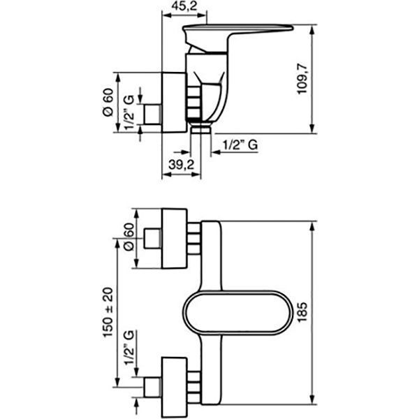 Смеситель для душа Emmevi Rubinetterie Кири CR88002