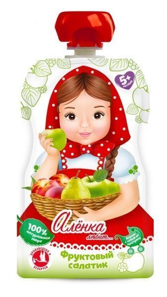 Пюре Аленка любит Фруктовий салатик 90гр. 4813163004176 