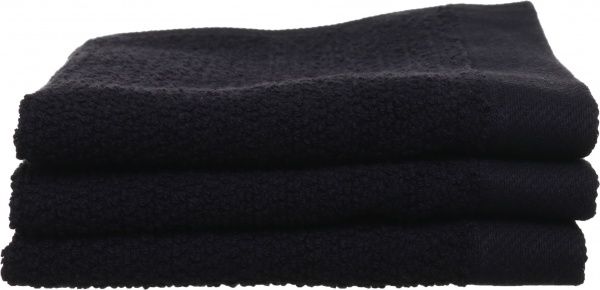 Рушник махровий Rice Вlack 30x30 см чорний La Nuit 