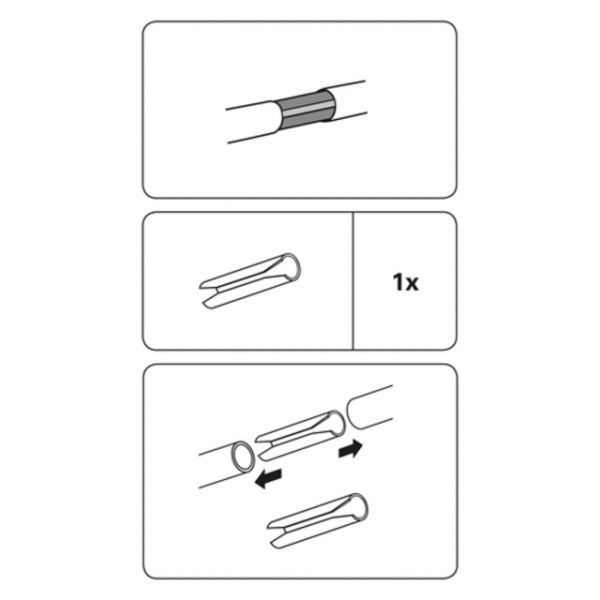 З'єднувач карниза Gardinia для штанг 30526 набірний d25 мм 