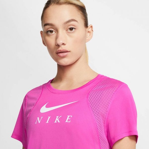 Футболка Nike W NK RUN TOP SS GX CJ1982-601 M рожевий
