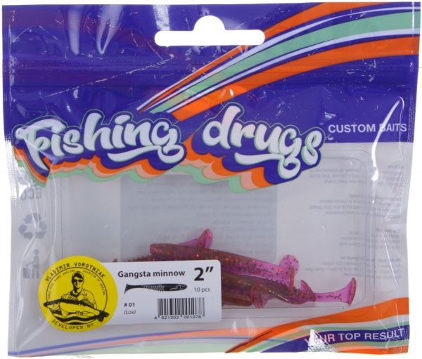 Приманки для ловлі риби Гангста Мінов 50 мм 10 шт. Lox