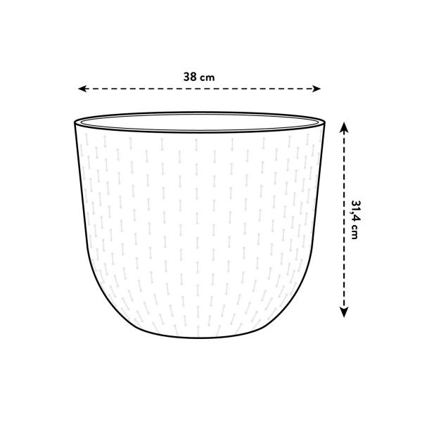 Кашпо пластикове Elho Fuente Grains 480400 круглий 26 л коричневий 