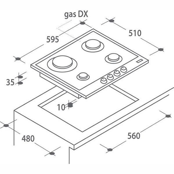 Варильна поверхня Candy CSG64SWGB