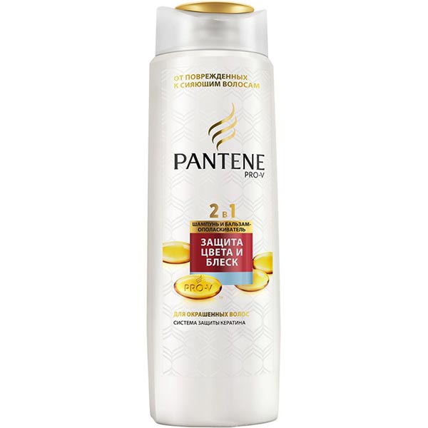 Шампунь Pantene 2в1 Захист кольору та блиск 400 мл