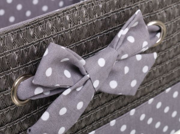 Корзина плетеная с текстилем Tony Bridge Basket 35x25x19 см DSA16-6AB-4 