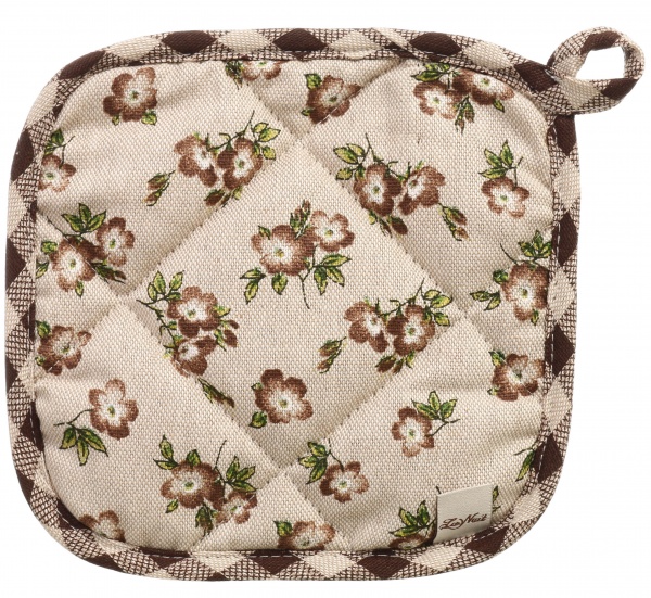 Прихватка Lucy цветок 20x20 см коричневый La Nuit 