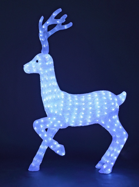 Декоративна новорічна фігура світлодіодний литий олень світлодіодна (LED) 300 ламп 135 см 