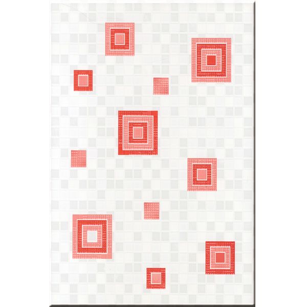Декор Карпатская керамика Квадро Квадрат красный 250x333 мм