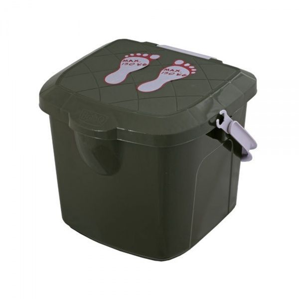 Відро BranQ табурет 310х310х280 мм зелений 15,5 л 