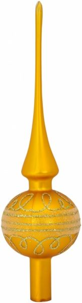 Верхівка скляна матова d70 мм жовтий