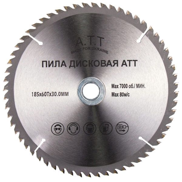 Пильный диск A.T.T.  185x30x1.7 Z60