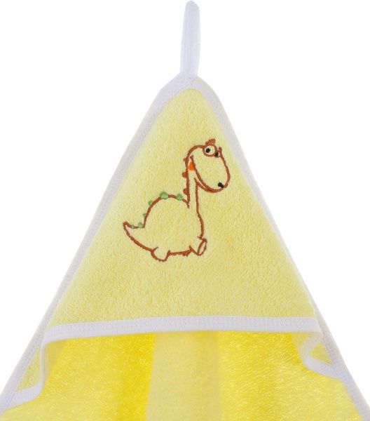 Полотенце Homeline уголок с вышивкой 90x90 см желтый