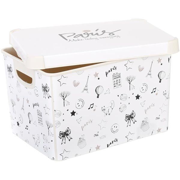 Ящик для зберігання Smiley World L кремовий 230x400x300 мм