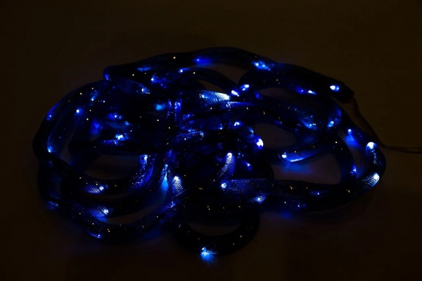 Электрогирлянда рыбки уличная синяя светодиодная (LED) 80 ламп 5 м 