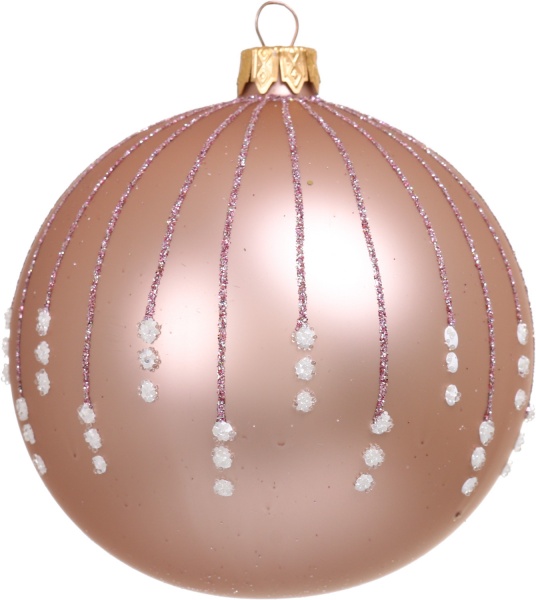 Елочная игрушка в форме шара розовая 8 см AVG104080 