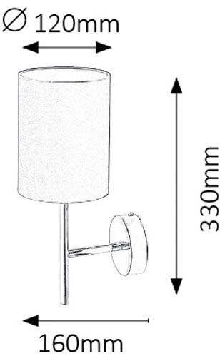 Бра Rabalux Monica 2530 1x40 Вт E14 білий/золото/хром 