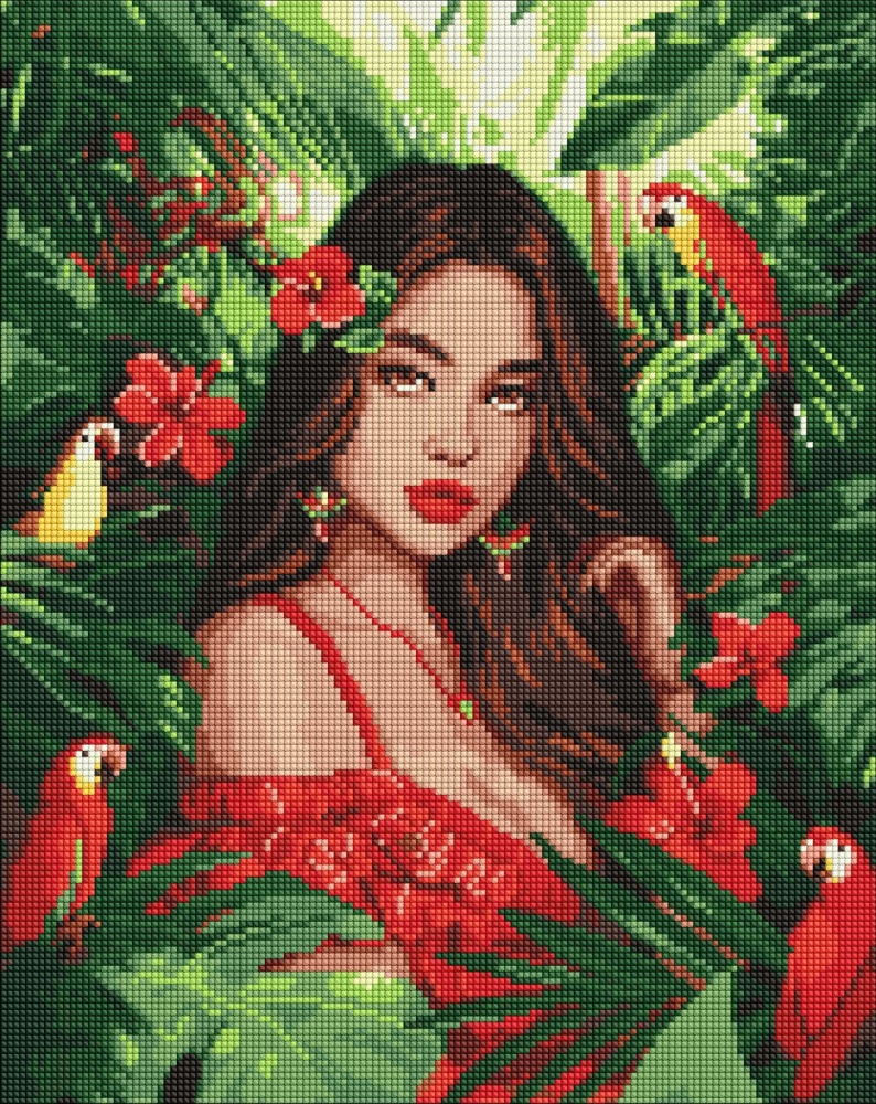 Алмазна мозаїка Тропічна принцеса ©art_selena_ua Ideyka