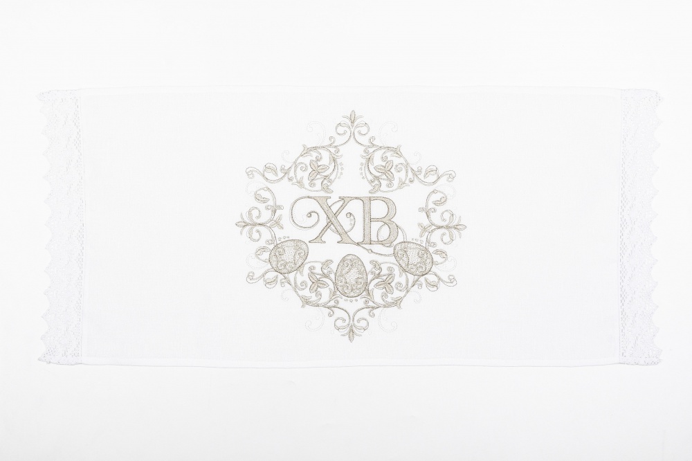 Рушник великодній 433-24/00 30x70 см Едельвіка білий