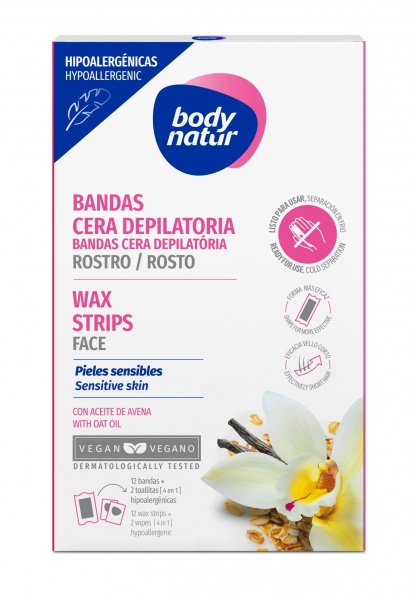 Восковые полоски Face sensitive Skin Hypoallergenic 12 шт./уп.