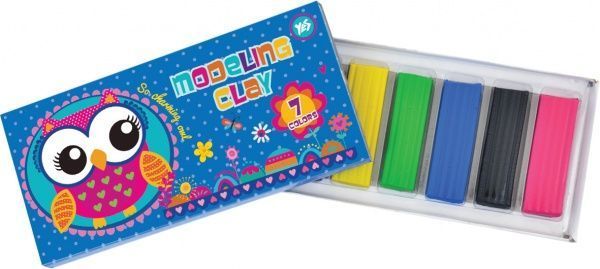 Пластилин восковой 7 цветов (д) YES
