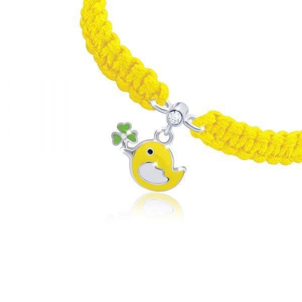 Браслет плетеный UMa&UMi Птичка желтая