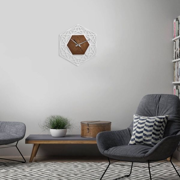 Часы настенные Ginza 480x480 мм белый/палисандр Moku