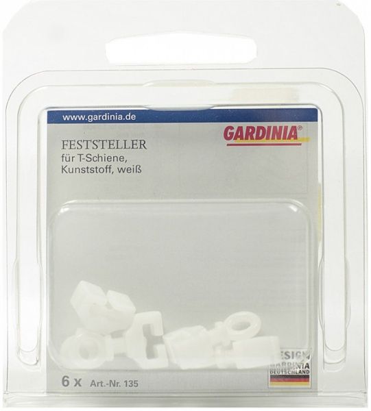 Фіксатор Gardinia Т-подібний набірний білий 6 шт. 