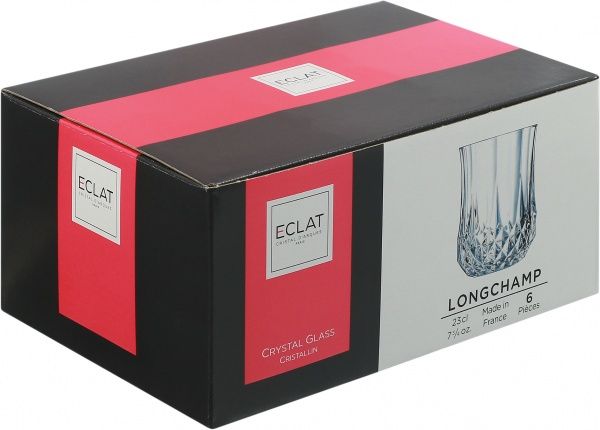 Набір склянок низьких Longcharp 230 мл 6 шт. L9758 Eclat