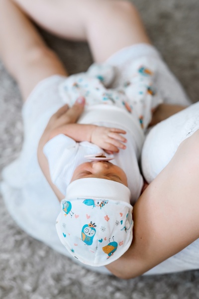 Шапочка ТМ Софія Owls р.40 белый с рисунком 303140