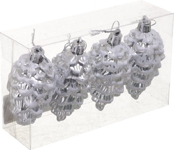 Набор елочных шаров Комплект № 24 d 80 мм 4 шт./уп.