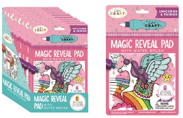 Раскраска водная LETS CRAFT Магические превращения_Единороги MRP003