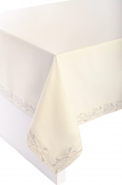 Скатерть Золотые цветы 140x180 см бежевый 