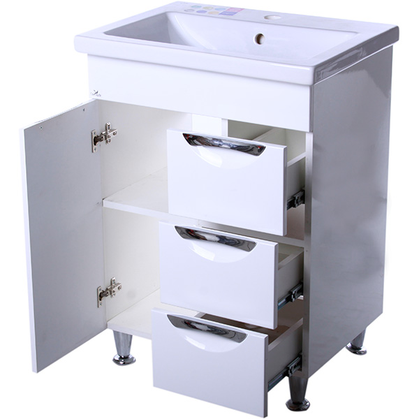 Тумба підлогова Сансервіс Laura 60 с умывальником Como 60 белая