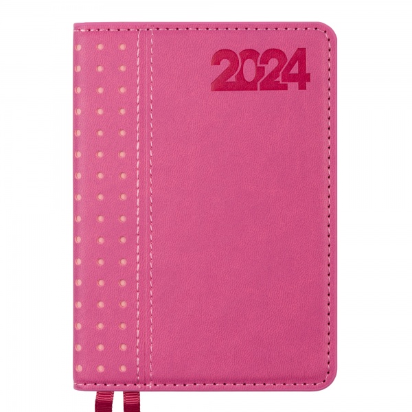 Щоденник датований сливовий 352 стор. Leo Planner Destiny A6 2024