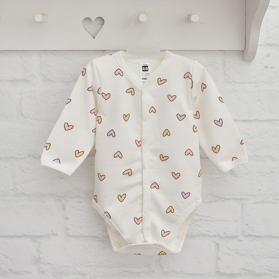 Боди детское для девочки Blanka Сердечко р.50-56 бежевый 110862