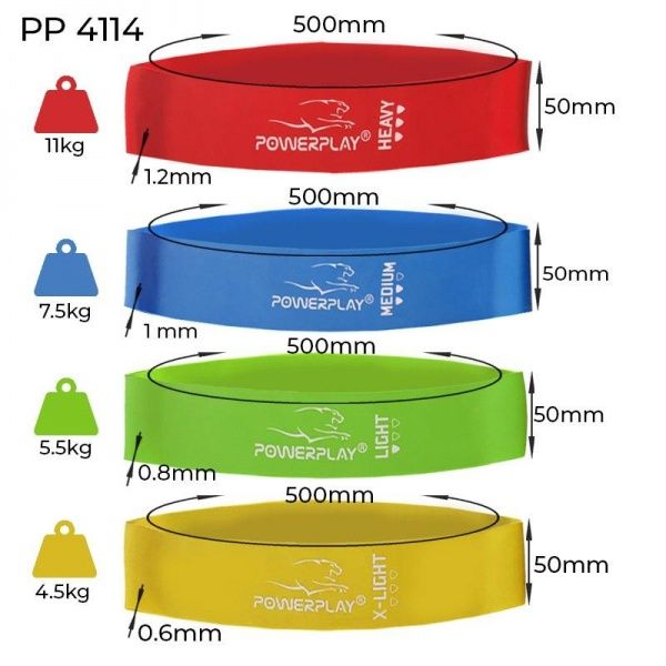 Еспандер PowerPlay петля 500х50х1.2 мм червоний PP-4114