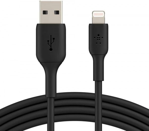 Кабель Belkin Lightning – USB 2 м чорний (CAA001bt2MBK) 